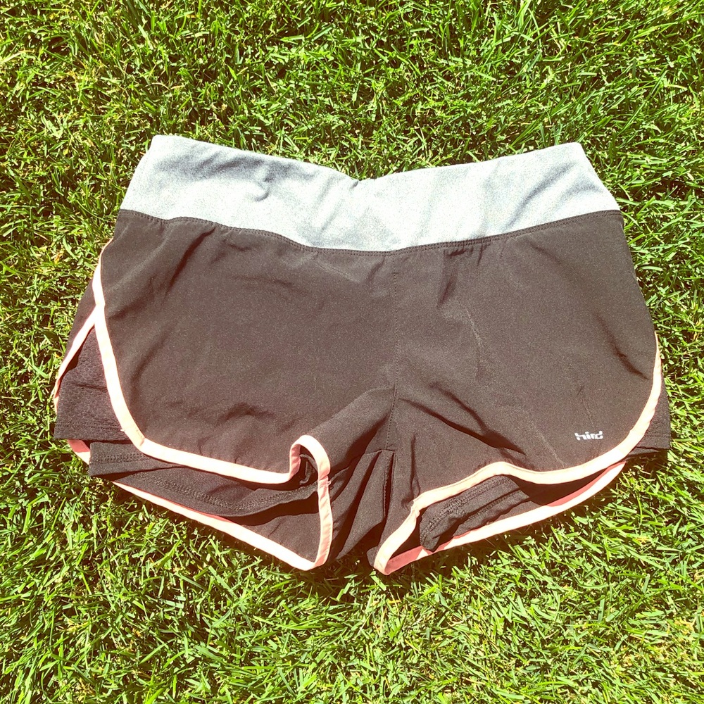 Black with pink edge athletic shorts